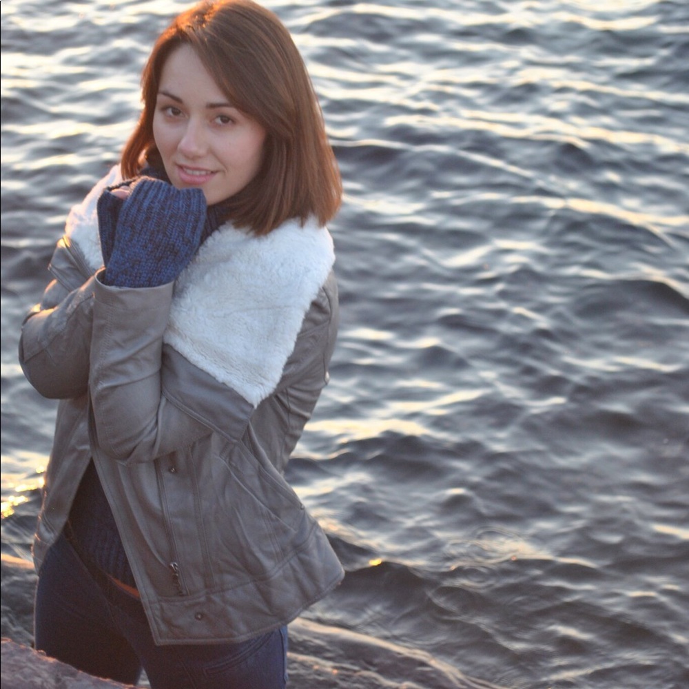 Guess faux leather motor jacket